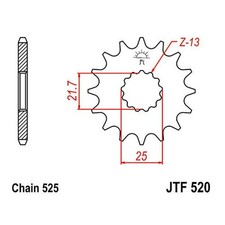 Z17 Sprocket 525 726.34.11 For