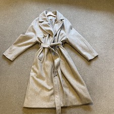 Primark Winter Wrap Belted Coat, cream. Size L