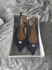 Women's Navy Blue Swede Faux