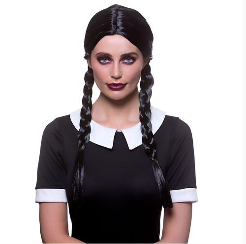 Black plaits wig school girl - black,