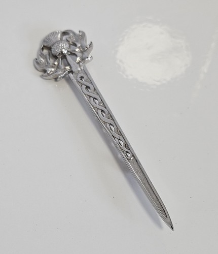 Silvertone scottish kilt pin - silvertone,
