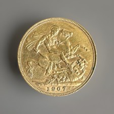 Great Britain 1907 - 1 Sovereign Coin - King Edward VII - .9167 Gold