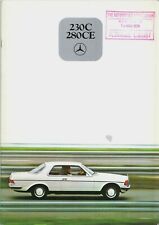 Mercedes-Benz 230C & 280 CE W123 Coupe 1978-1980 UK Market Sales Brochure