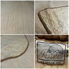 Italian Double Layer Sheep Wool Blanket Velvet Edge Merino Pelo Lana 206x206 cm