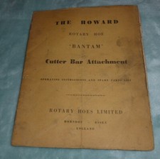 Original The Howard ROTARY hoe BANTAM Cutter bar Attachment 1950