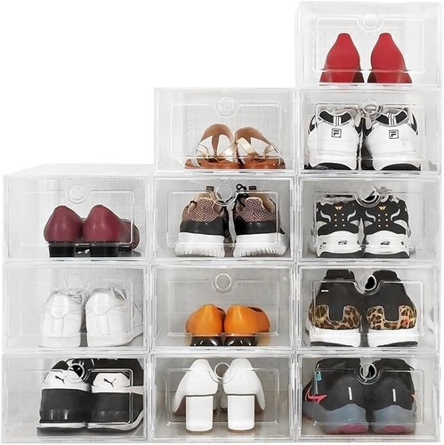 Clear plastic shoe box - clear,