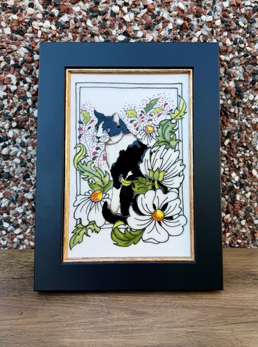 Moorcroft exquiste daisy cat - moorcroft,
