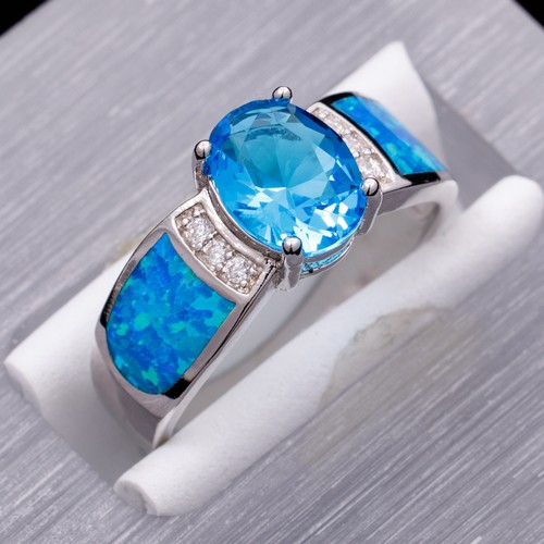 7x9 oval simulated blue - 7x9,