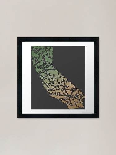 California wildlife silhouette