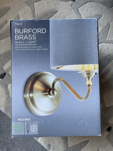 Next burford brass wall light - next,