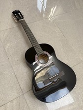 Black acoustic guitar