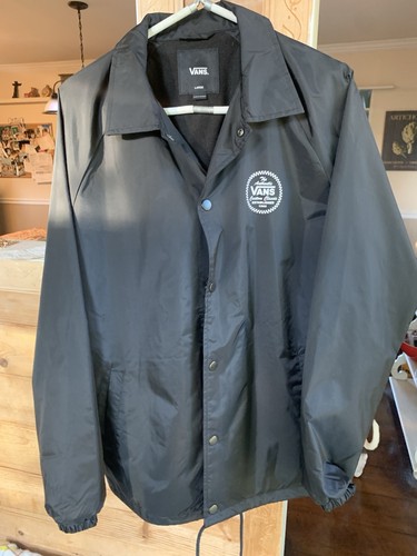 Vans black windbreaker jacket - black,