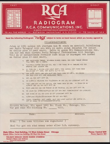 Vintage 1941 rca radiogram - 1941,