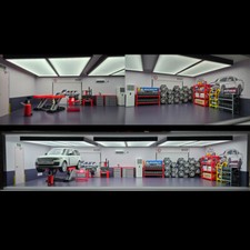 Diorama 1/18 Garage Prop Model Car Repair Workshop Scene Display Model Accessory