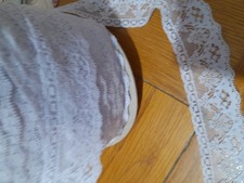 factory clearance roll ivory lace 4cms wide 156mts