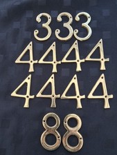 1 ONE x Vintage Reclaimed Solid Brass Door Number - choose number