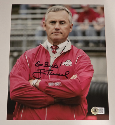 Jim tressel signed 8x10 - jim,