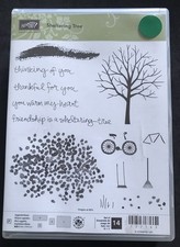 Sheltering Tree layering leaves bike swing phrases Stampin' Up! clear stamp set
