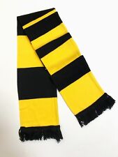 Jacquard Knitted Bar,Fan, Football, Supporter, Yellow Black Bar Scarf-Watford FC