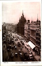 High Holborn cars horse & carriage RPPC postcard real photograph antique London 