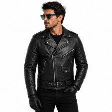Mens motorcycle leather jacket - motorcycle,