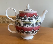Whittard of Chelsea Tea For One Teapot & Cup “Ye Olde English Tea Shoppe” VGC