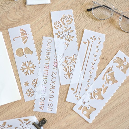 Pcs lace ruler template - 8,
