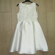 Monsoon Girls White Satin Holy