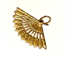 RARE 9ct GOLD ORNATE HAND HELD