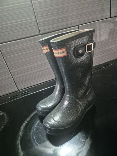 Glittery hunter wellies kids - glittery,