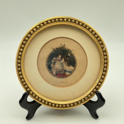 Antique signed mezzotint - antique,