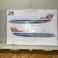 1/144  scale model airliner decals 26 Decals Cyprus Airways  Trident 1E & 2E