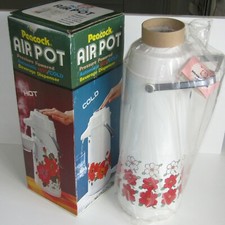 Vintage Peacock Air Pot Retro Caravan Pressure Dispenser Gardenia Flower BOX