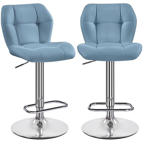 Modern faux leather swivel bar - faux,