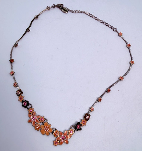Necklace pilgrim flower pink - necklace,