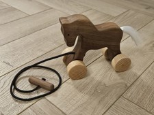 Wooden pull along - along, horse,