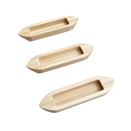 Wooden boat ornament wood - 3x,