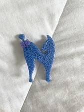 Lea Stein Paris Brooch Blue