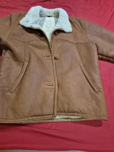 Old sheepskin coat - sheepskin, inches