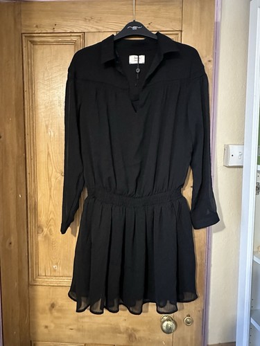 New hush black collared dress - hush,