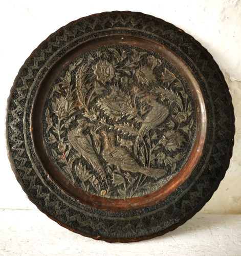 Large antique copper wall - large,