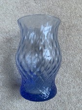 Thomas Webb Blue Diamond Moulded Cased Glass Vase C1970