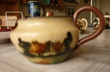 Collard  Crown Dorset Pottery, Poole 1905-1915 Cottage Cream Jug with Motto