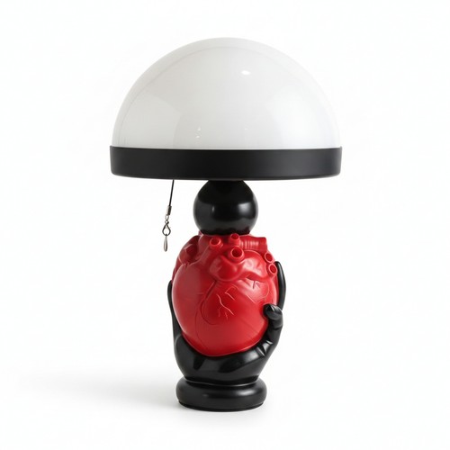 Heart shaped lamp - heart-shaped, sculptural