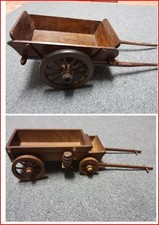 2 - miniature wooden horse carts for pottery horses