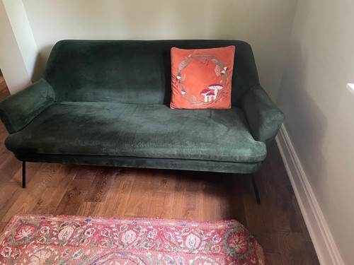 Habitat dark green velvet - dark,