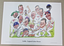 Griffin - England Cricket Heroes  Cartoon Print
