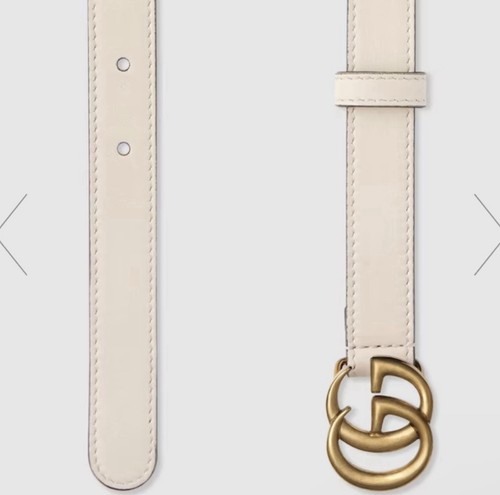 Gucci marmont white leather - gg,