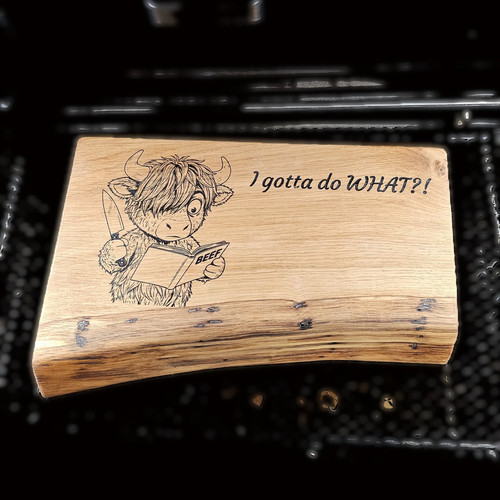 Highland cow engraved - cow, solid