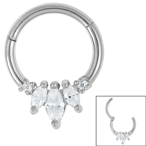 Claw set marquise - claw, cz